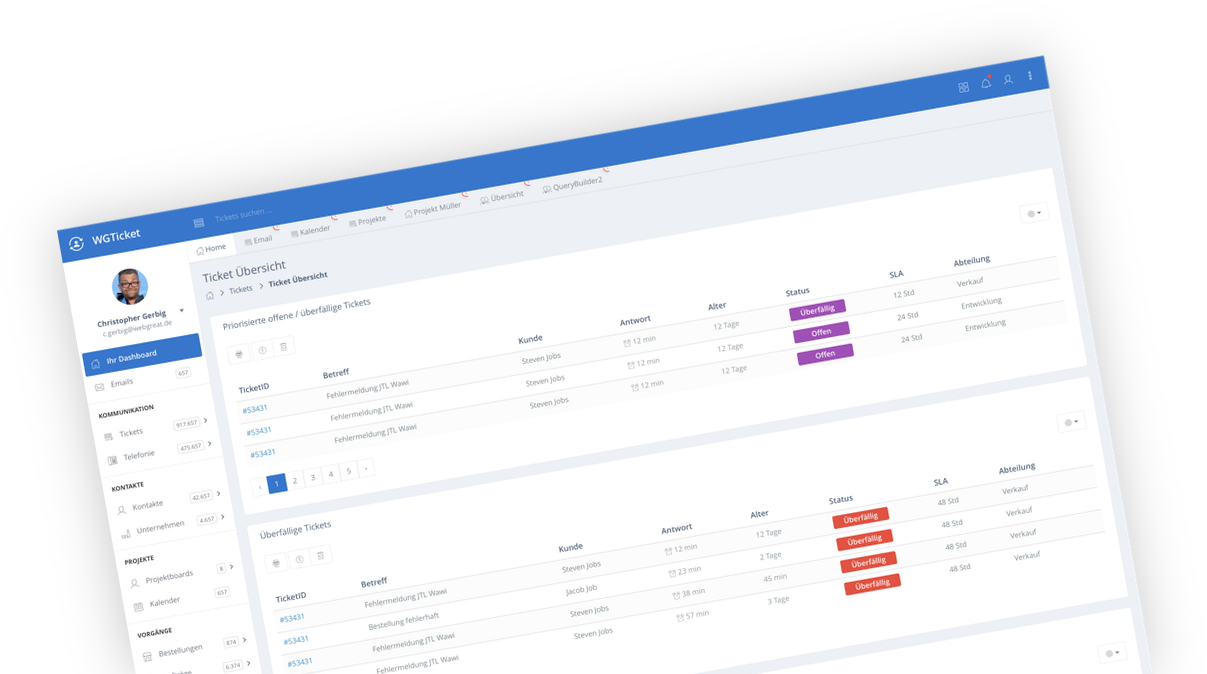WGTicket CRM JTL Wawi, Shopware